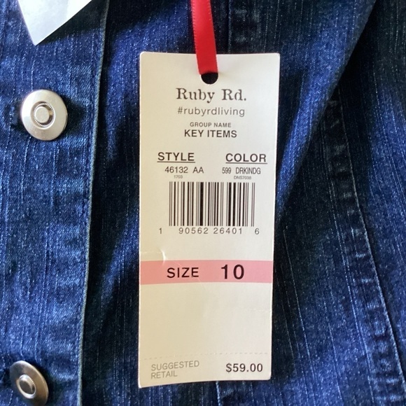 Ruby Rd. Blue Jean Jacket - Picture 7 of 9